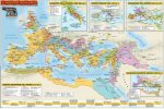 346-Carta del mondo Romano 140x100 di tipo storico
